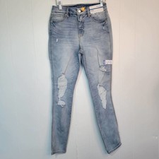 Arizona Jean Co Juniors High Rise Distressed Curvy Skinny Jeans Size 7 NWT