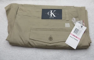 Neu Calvin Klein Herren Baumwolle gerades Bein Chinohose KHAKI 40O6056 40x30 - Bild 1 von 5