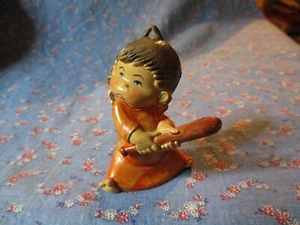 (1080) Christmas Ornament Angel with Baseball Bat Made in Italy - Picture 1 of 5
