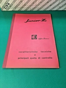 ALFA ROMEO Caractéristiques Techniques Et Citation Contrôle Junior Zagato 1,3 - Bild 1 von 1