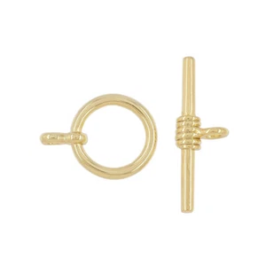 Vergoldeter Sterlingsilber Kippverschluss 10 mm für Halskette und Armband #99851 - Bild 1 von 1