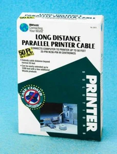 NEW Woods LONG DISTANCE PARALLEL PRINTER CABLE SYSTEM up to 50 FEET #5973 - Picture 1 of 2