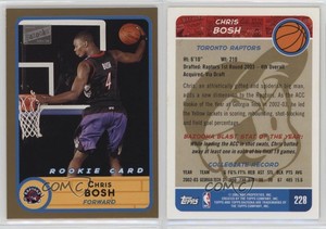 2003-04 Bazooka Gold Chris Bosh (Black Jersey) #228.2 Rookie RC HOF