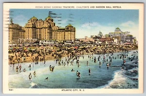 Traymore Chalfonte Haddon Hall Hotels Atlantic City NJ Vintage Postkarte 1939 - Bild 1 von 2