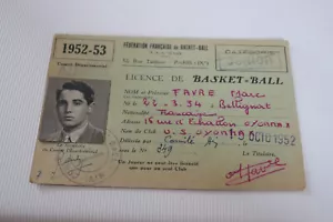 Fédération Française de basket-ball - Licence - vieux papier - Imagen 1 de 2