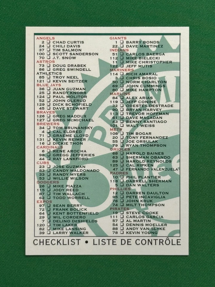 1993 O-Pee-Chee Premier Baseball Base PICK YOUR CARD COMPLETE YOUR SET - Image 1 of 1