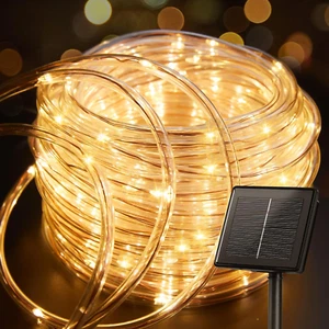 Solar Rope Lights, 39FT 100LED Outdoor Solar String Lights, IP65 Waterproof Sola - Picture 1 of 25