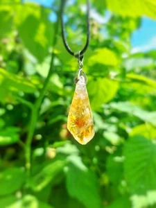 Genuine Citrine Crystal Cord Necklace - Picture 1 of 2
