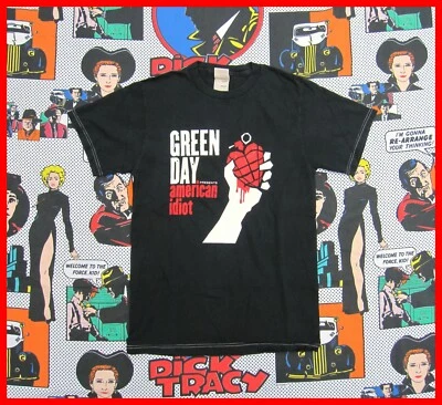 Camiseta De Colección Green Day American Idiot 2004 Gira de Conciertos 2 Caras Negra Pequeña Y2K Foto 1 de 4