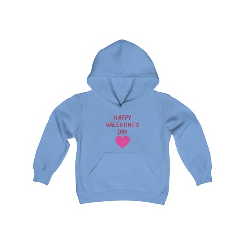 Felice San Valentino con felpa felpa con cappuccio unisex cuore rosa bambino