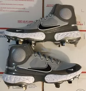 Nike Alpha Huarache Elite 3 Mid Metal Baseball Cleats Grey CK0745-010 Men Sz 7.5 - Picture 1 of 14