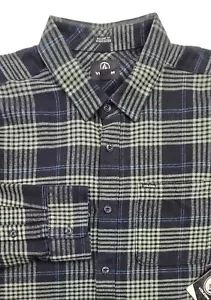 VOLCOM Men's CADEN PLAID L/S Flannel Shirt - XL - NWT Black/Green - Picture 1 of 6