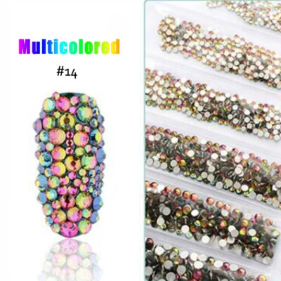 1728 piezas arte en uñas estrás brillo diamante gemas puntas 3D hágalo usted mismo decoración moda Foto 1 de 4