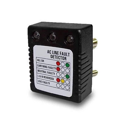 Ac Line Fault Detector , shows the polarity of the points on the wall socket - Image 1 of 4