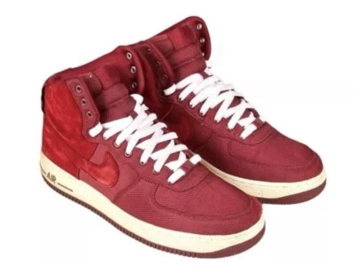 Rick Ross Owned Size 13 - Nike Air Force 1 Premium High Team Red With Coa - Image 1 of 4