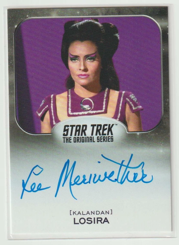 STAR TREK ALIENS AUTOGRAPH AUTO CARD LEE MERIWETHER SIGNED LOSIRA TOS BATMAN - Image 1 of 1