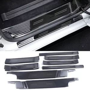 8Pcs Black Door Sill Scuff Plate Guard Molding Cover For Toyota Sienna 2021-2023 - Picture 1 of 2