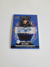 2022-23 Upper Deck Allure Blue Line Auto Jersey Jordan Spence Rookie #109 /75