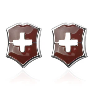 Gemelos camisa, cruz plateada fondo rojo, suiza, BBC - ENVIO GRATIS a ESPAÑA - Bild 1 von 5