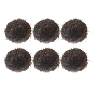 6 Pcs Simulated Bird Nest Birds Decorations Small Nests for Crafts - Picture 1 of 12