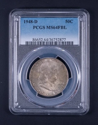 1949-D Franklin Half Dollar PCGS MS64 FBL Full Bell WB877 - Image 1 of 2