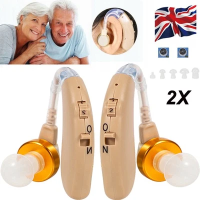 Hearing aids with Batteries for Adults Elderly Portable Digital Sound Amplifiers - Image 1 of 4