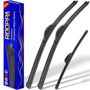 Hyundai Elantra Windshield Wiper Blades Replacement 28"/14"/13" Set of 3 - Picture 1 of 8