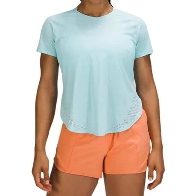 Lululemon UV Protection Running Short Sleeve Shirt 10 Green Gym Workout Training - Image 1 of 4