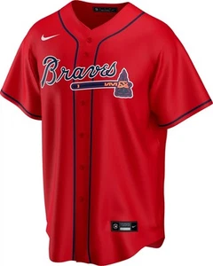 NEW Size Small Nike Atlanta Braves Jersey Red Blank Back T770-AWDB - Picture 1 of 1