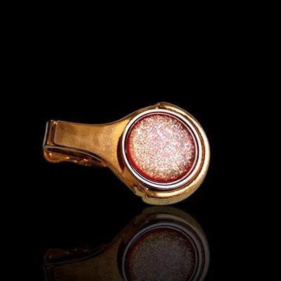 Eisinger Smith Gold Tone Red Sparkle Tie Bar Clip Caddy - Image 1 of 4