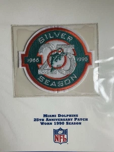 Miami Dolphins 25 Parches Willabee Ward Aniversario Colección de Parches NUEVO con Tarjeta - Imagen 1 de 3