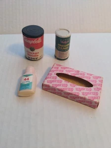 4 latas y artículos de comida para jugar de comestibles de cocina de simulación de colección  - Imagen 1 de 9