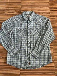 Wrangler Retro Mens Shirt Pearl Snap Long Sleeve Button Up Paisley sz 2XL - Picture 1 of 6