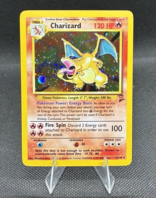 (NM) Charizard #4/130 Holo Rare Base Set 2 2000 Vintage Pokemon Card  Clean Holo - Image 1 of 4