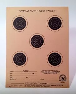 Lotto di 2 OBIETTIVI DA ALLENAMENTO VINTAGE 50ft .22 CALIBUR JUNIOR NRA s5 - Foto 1 di 5