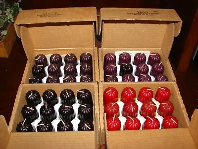 4 Dozen 48 Partylite Scented Votive Candles Purple Mulberry Black Cherry Fall - Photo 1/2