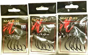 24 MATZUO BLACK CHROME UP EYE CIRCLE HOOKS SIZE 3/0 - Bild 1 von 2