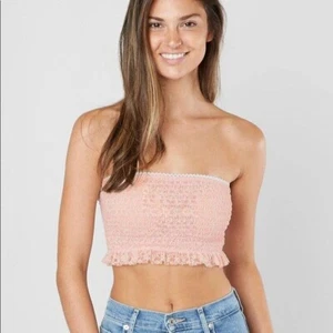 Free People Bandeau Top Ballet Callie Longline Combo Pink Small S - Picture 1 of 4