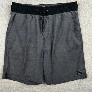 Billabong Board Shorts Boys 12 Gray Black Striped Recycler Land and Water Pocket - Picture 1 of 15