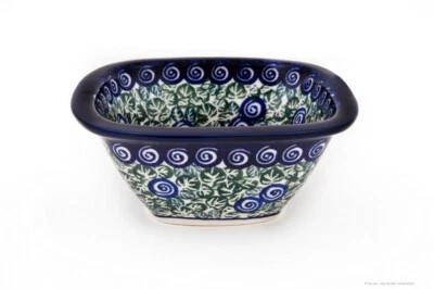 Bunzlauer Keramik Kompottschale 400ml viereckig 14.0x14.0cm H=6.0cm Dekor 1073a - Bild 1 von 3