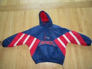 CL/VINTAGE 90s NFL/NEW ENGLAND PATRIOTS PULLOVER JACKET/1/2 ZIP/STARTER/SIZE XL! - Picture 1 of 13