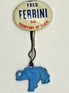 Fred Ferrini for Secretary of State Lake County Indiana Political Pinback Button - Picture 1 of 4