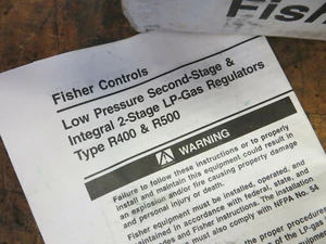 Fisher Controls Low Pressure LP-Gas Regulator Type R400 & R 500 (3020) - Picture 1 of 6