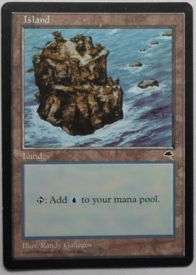 MAGIC THE GATHERING MTG 1997 BLUE ISLAND LAND ENGLISH CARD C - Image 1 of 2