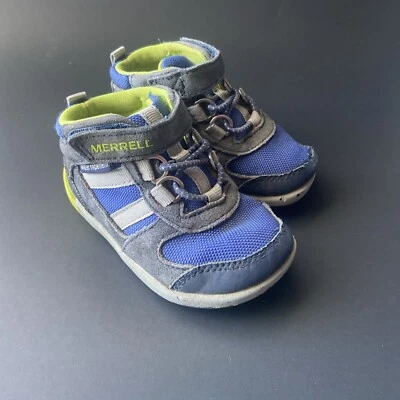 Merrell Botas Niños Niño 5W Niños Bare Steps Ridge Jr Botas de Senderista Zapatos Azules  Foto 1 de 4