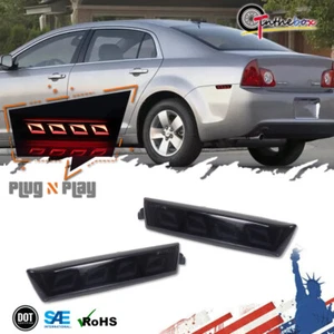 2x Smoke Lens LED Rear Bumper Side Marker Light Lamps For 2008-2012 Chevy Malibu - Picture 1 of 11