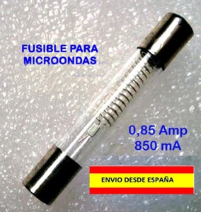 FUSIBLE PARA MICROONDAS 5KV 0,85AMP 850mA PLOMOS RECAMBIO PROTECTOR ARTEFACTOS - Imagen 1 de 1