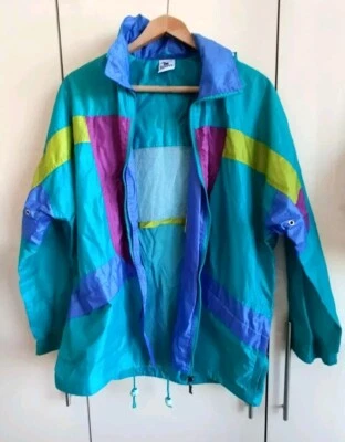 Vintage Rodeo Skijacke, 176 cm, blau/aqua/violett, Disco Style 90er - Bild 1 von 4