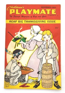CHILDREN'S PLAY MATE Magazine Novembe 1961 Home School Activity Digest Book - Picture 1 of 4