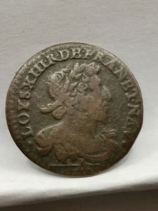 DOUBLE TOURNOIS 1629 A PARIS LOUIS XIII BUSTE LAURE ET DRAPE / ROYALE - Foto 1 di 3